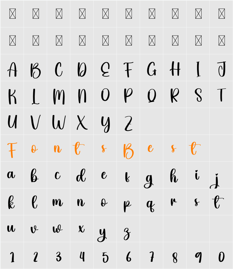 Thick Character Map