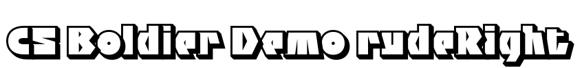 CS Boldier Demo rudeRight Font Image