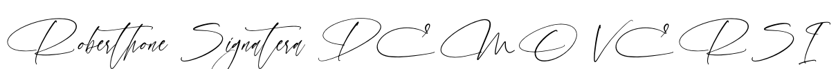 Roberthone Signatera DEMO VERSI Font Image