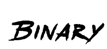Binary Font Image