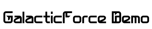 GalacticForce Demo Font Image