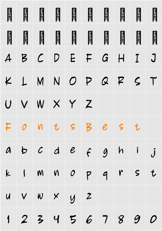 Boomerank-Demo Character Map