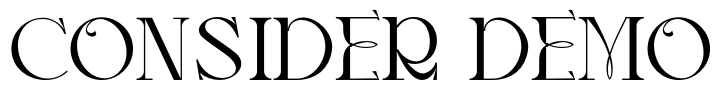 CONSIDER DEMO Font Image