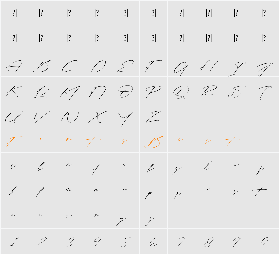 Rosatlinde Character Map