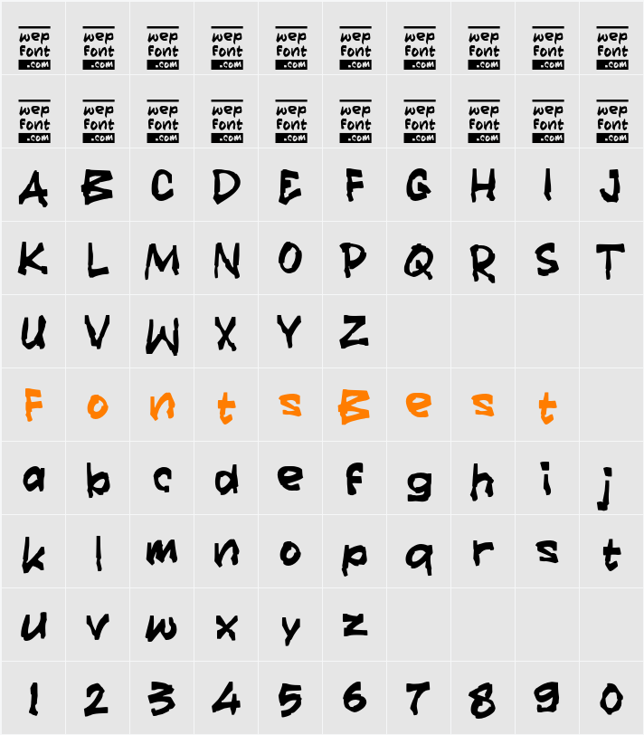 Obare Character Map