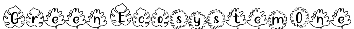 Green Ecosystem One Font Image