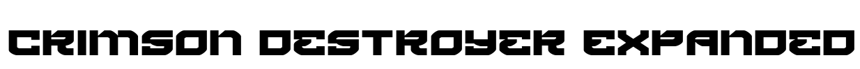 Crimson Destroyer Expanded Font Image