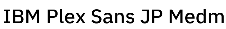 IBM Plex Sans JP Medm Font Image