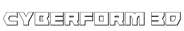 Cyberform 3D Font Image
