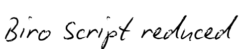 Biro Script reduced Font Image
