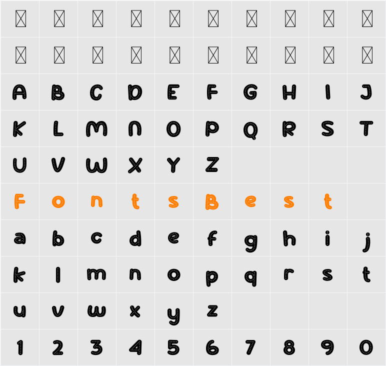 Super School Dot Character Map