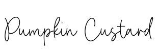 Pumpkin Custard Font Image