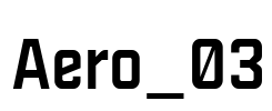 Aero_03 Font Image