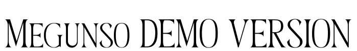 Megunso DEMO VERSION Font Image