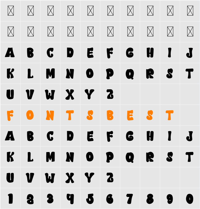 Nighteen December Character Map