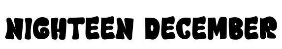 Nighteen December Font Image