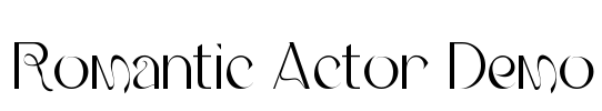 Romantic Actor Demo Font Image