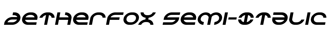 Aetherfox Semi-Italic Font Image