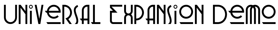 Universal Expansion Demo Font Image