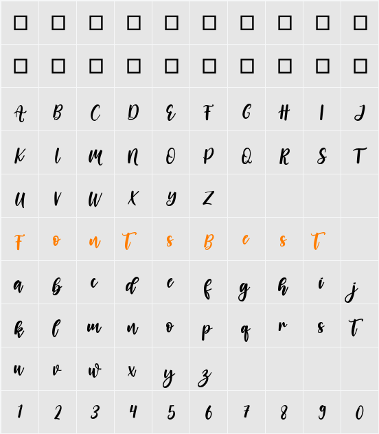 Momies Character Map