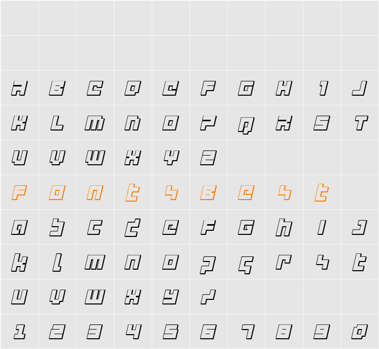 deep data cube 3d italic Character Map