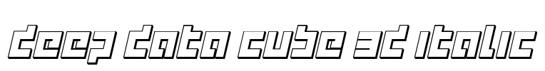 deep data cube 3d italic Font Image