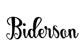 Biderson Font Image