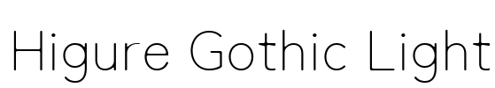 Higure Gothic Light Font Image
