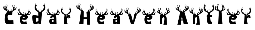 Cedar Heaven Antler Font Image