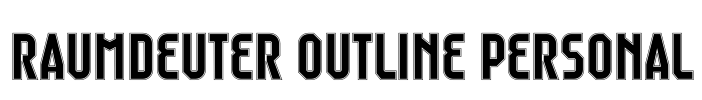Raumdeuter Outline Personal Font Image