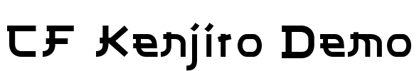 CF Kenjiro Demo Font Image