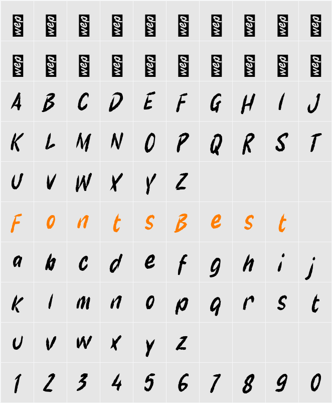 j Jujur Character Map