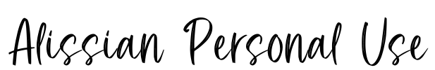 Alissian Personal Use Font Image