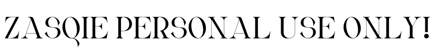 Zasqie PERSONAL USE ONLY! Font Image