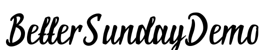 BetterSundayDemo Font Image