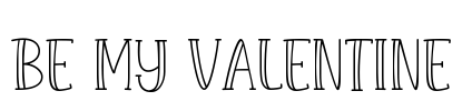Be My Valentine Font Image