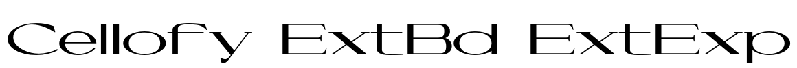 Cellofy ExtBd ExtExp Font Image