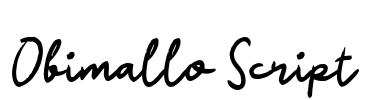 Obimallo Script Font Image