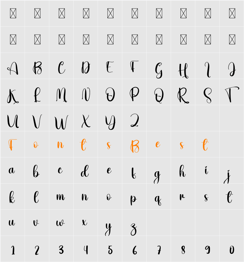 Army Character Map