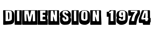 dimension 1974 Font Image