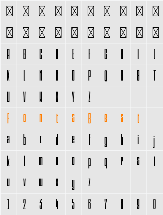 Psilograph Med Character Map
