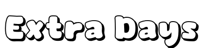 Extra Days Font Image