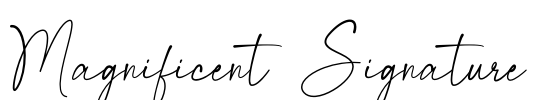 Magnificent Signature Font Image