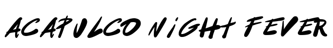Acapulco Night Fever Font Image