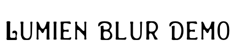 Lumien Blur Demo Font Image