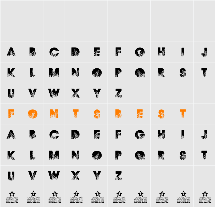 FIRES PERSONAL USE Character Map