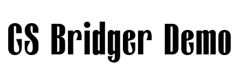CS Bridger Demo Font Image