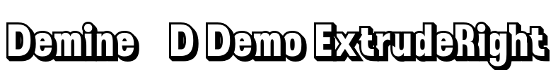 Demine 3D Demo ExtrudeRight Font Image