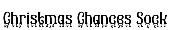 Christmas Chances Sock Font Image