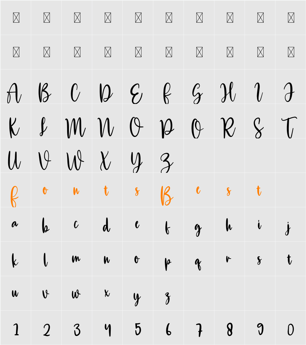 Typography Character Map